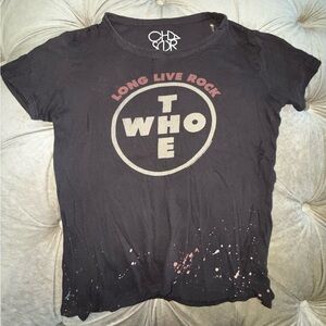 Chaser The Who "Long Live Rock" Black Graphic Tee